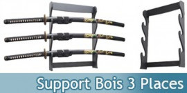 Support Mural Katana Pour 3 Sabres