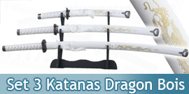 Set 3 Katanas en Bois...