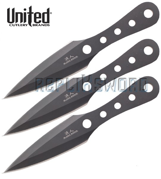Kunais United Cutlery, Couteaux de Lancer Black Ronin, UC2802 - Repliksword