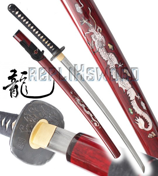 Katana japonais forgé à la main modèle Dragon ⚔️ Boutique Épées